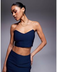 Vesper - Bandeau Sweetheart Neckline Crop Top - Lyst