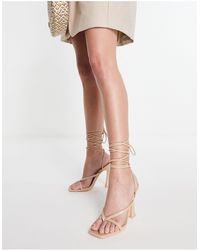 Glamorous Strappy Heeled Sandals - Multicolor