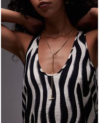 TOPSHOP - Samir Waterproof Stainless Steel Link Charm Necklace - Lyst