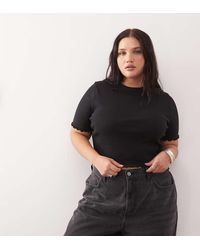 Collusion - Plus Lettuce Edge Ribbed T-Shirt - Lyst