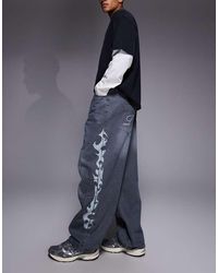 Liquor N Poker - Reign baggy Print Jeans - Lyst