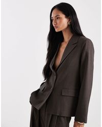 Object - Blazer d'ensemble oversize et élégant - marron - Lyst