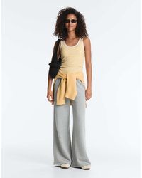 Oysho - Long Rib Round Neck Modal Tank Top - Lyst