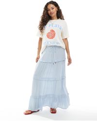 Miss Selfridge - – gestufter maxirock - Lyst