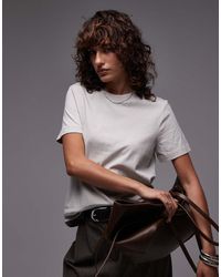 Mango - Zacht T-Shirt Met Ronde Hals - Lyst