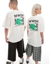 The North Face - Half dome photo - t-shirt oversize avec imprimé au dos - cassé - Lyst