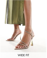 SIMMI - Simmi London Wide Fit Adia Embellished Heeled Sandals - Lyst