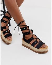 asos design jaguar espadrille flatforms
