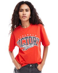 Urban Revivo - Victory Slogan Oversized T-shirt - Lyst