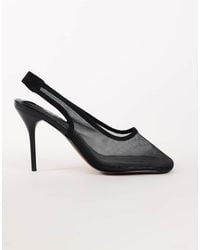 TOPSHOP - Arrow Sling Back Mesh Heeled Shoe - Lyst