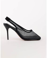 TOPSHOP - Arrow Slingback Mesh Schoen Met Hak - Lyst