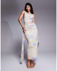 ASOS - Sleeveless With Open Back With Sash Detail Maxi Dress - Lyst