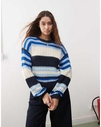 Noisy May - Chunky Open Knit Jumper - Lyst