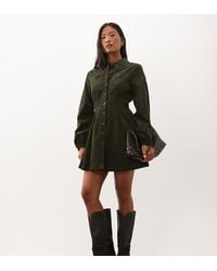 Nobody's Child Petite - Montego Cord Button Through Pocket Detail Shirt Mini Dress - Lyst