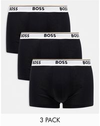BOSS - Boss - bodywear - confezione da 3 paia di boxer neri - Lyst
