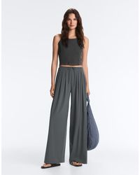 Oysho - Seamless Sleeveless Smocked T-Shirt - Lyst