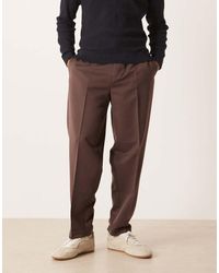 ASOS - Smart Oversized Tapered Trousers With Full Elasticated Waist - Lyst