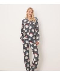 Chelsea Peers - Poly Long Sleeve Revere Pyjama Set - Lyst