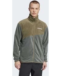 adidas - Chaqueta Verde Hiedra Y Oliva Tierra Con Cremalleras De Felpa Terrex Multi De -Negro - Lyst