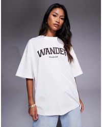 Wanderdoll - Oversized Crew Neck Logo T-shirt - Lyst