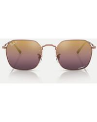 Ray-Ban - Jim Irregular Polarised Sunglasses With Mirrored Lens - Lyst