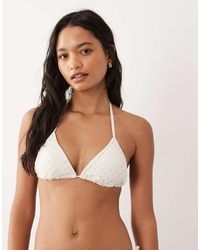 Accessorize - Crochet Triangle Bikini Top - Lyst