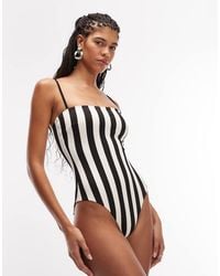 & Other Stories - Multi Stripe Square Neck Swimsuit - Lyst