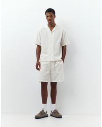 Pull&Bear - – shorts aus leinenmix - Lyst