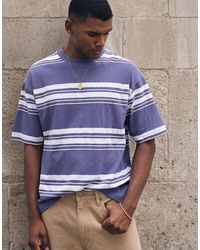 ASOS - Heavyweight Oversized Striped T-Shirt - Lyst