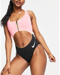 Nike Nike Cut-out Swimsuit in Midnight Navy (Blue) - Lyst