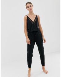 Calvin Klein Rmelloser Freizeit-Jumpsuit - Schwarz
