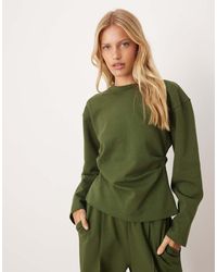 ASOS - Co-Ord Interlock Long Sleeve Corset Waist Top - Lyst