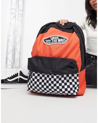 vans mow pink checkerboard lunch bag