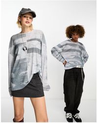 Collusion - Unisex Long Sleeve Printed Mesh Skater T-shirt - Lyst