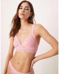ASOS - Sujetador Triangular De Corte Alargado De Encaje Lyla De - Lyst