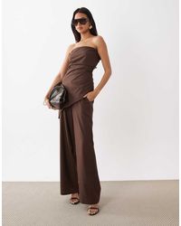 Kaiia - Exclusive Linen Blend Wide Leg Pants - Lyst