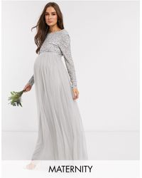 maternity maxi tulle dress