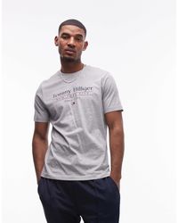 Tommy Hilfiger - Centre Stack Linear Logo T-shirt - Lyst