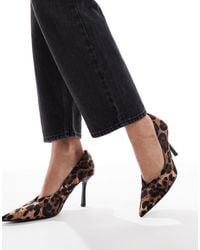 Stradivarius - Wide fit – pumps mit leopardenmuster und absatz - Lyst