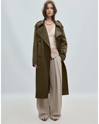 Stradivarius - Langer basic-trenchcoat - Lyst