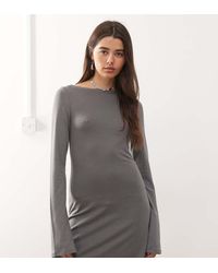 Weekday - Boat Neck Long Sleeve Mini Dress - Lyst