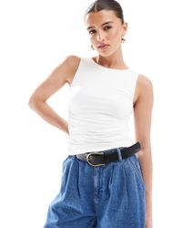 Stradivarius - Ruched Tank Top - Lyst