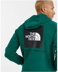 The North Face Cotton Men S Raglan Red Box Pullover Hoodie Black Men S Sweater In Black For Men Lyst