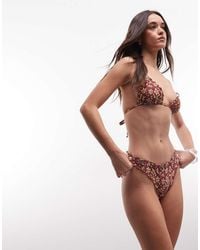 Reclaimed Vintage - Tie Side Bikini Bottoms - Lyst