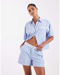 JJXX - Co Ord Poplin Stripe Shorts - Lyst