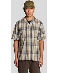 Lyle & Scott - Ss Woven Shirts Linen Check Short Sleeve Shirt - Lyst