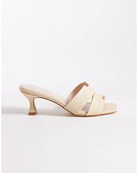 Raid - – clydie – mules aus bast mit kitten-absatz - Lyst