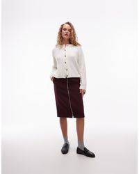 ARKET - Knee Length Skirt With Zip Through - Lyst