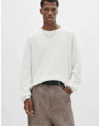 Pull&Bear - Pull en maille gaufrée - cassé - Lyst