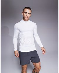 4505 - Icon Active Quick Dry Muscle Fit Base Layer Training Long Sleeve Mock Neck Top - Lyst